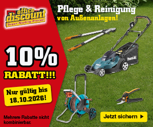 10% Rabatt auf Pflege & Reinigung von Außenanlagen