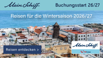 Jetzt Kreuzfahrt für den Winter 2026/27 buchen